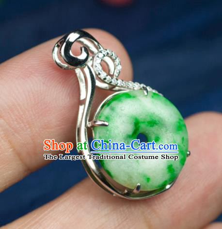 Chinese Traditional Jewelry Accessories Jadeite Necklace Ancient Hanfu Necklet for Women