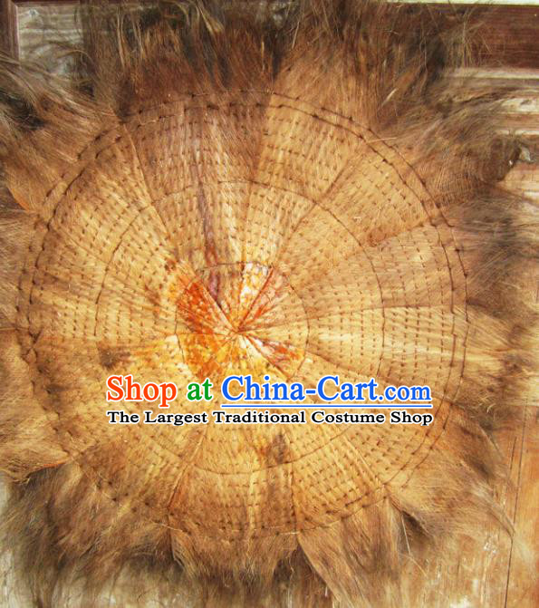 Chinese Traditional Handmade Coir Mat Craft Straw Braid Cattail Hassock Rush Cushion