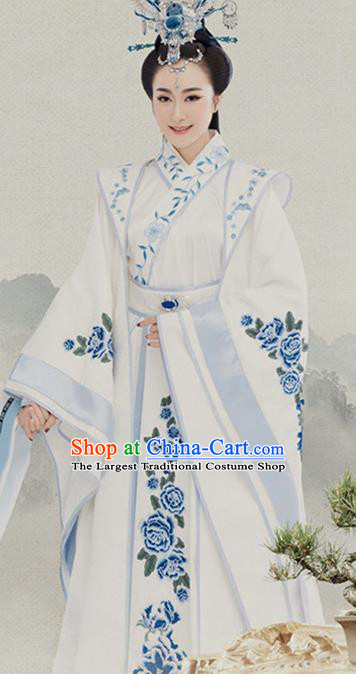 Chinese Ancient Palace Lady Hanfu Han Dynasty Imperial Concubine Queen Embroidered Historical Costumes