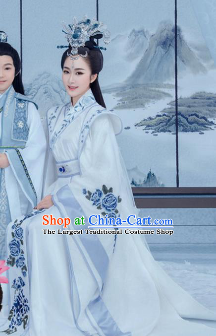 Chinese Ancient Palace Lady Hanfu Han Dynasty Imperial Concubine Queen Embroidered Historical Costumes