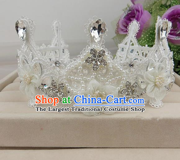 Top Grade Baroque Hair Accessories Wedding Beads Royal Crown for Women