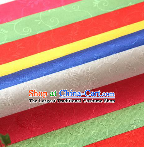 Asian Korean Traditional Fabric Classical Pattern Brocade Fabric Hanbok Colorful Silk Material