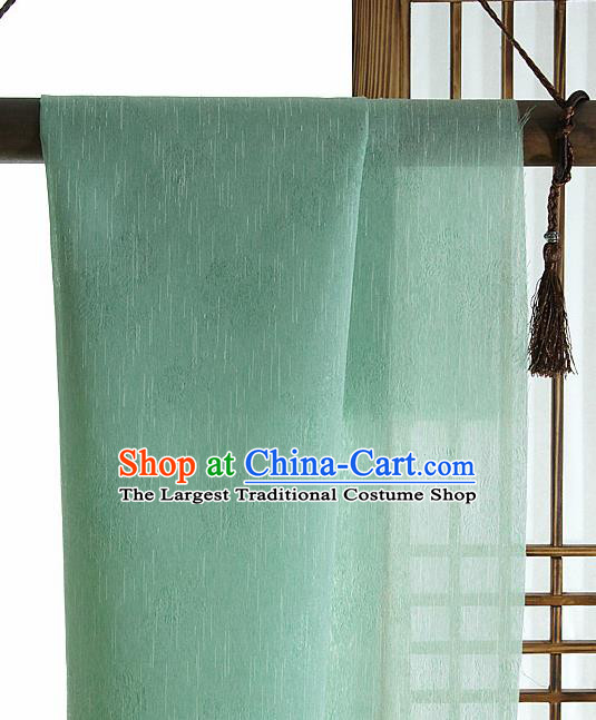Asian Korean Traditional Light Green Tough Silk Fabric Hanbok Silk Material