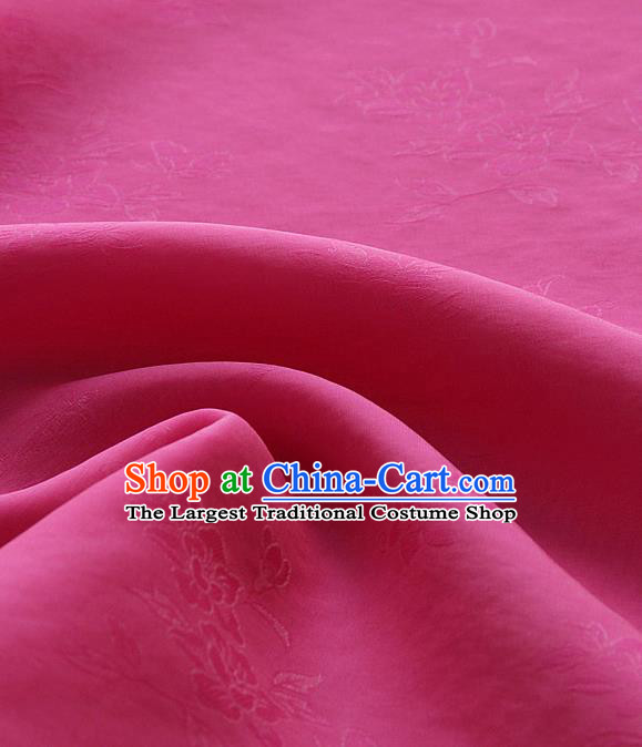 Asian Korean Traditional Rosy Tajung Fabric Classical Pattern Thin Tough Silk Fabric Hanbok Silk Material
