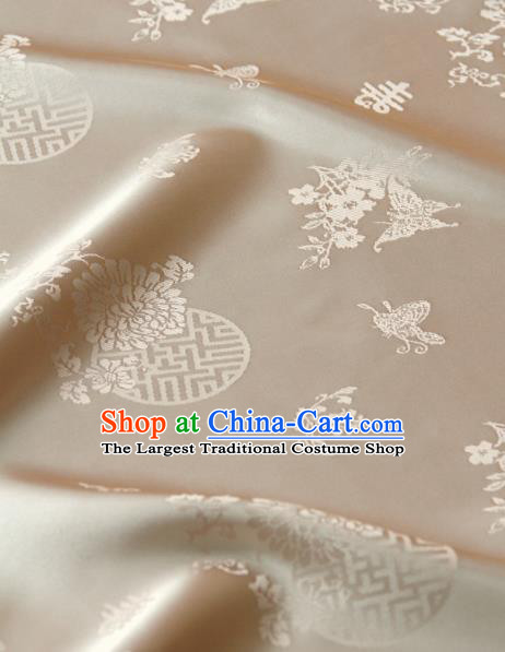 Asian Chinese Traditional Palace Drapery Chinese Royal Pattern Design Brocade Satin Fabric Tang Suit Silk Fabric Material