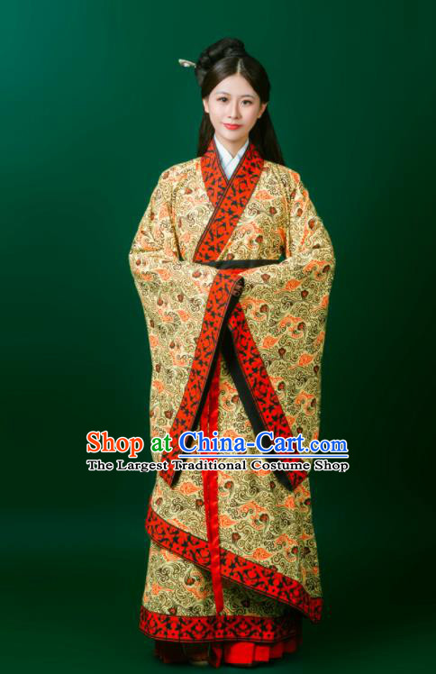 Ancient Chinese Embroidered Historical Costumes Traditional Han Dynasty Palace Princess Hanfu Dress for Women