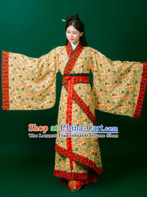 Chinese Ancient Tang Dynasty Palace Princess Hanfu Dress Traditional Royal Lady Historical Costumes