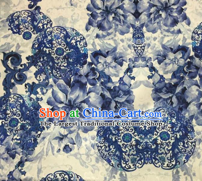 Chinese Traditional Apparel Fabric Qipao Dress Brocade Classical Pattern Design Silk Material Satin Drapery