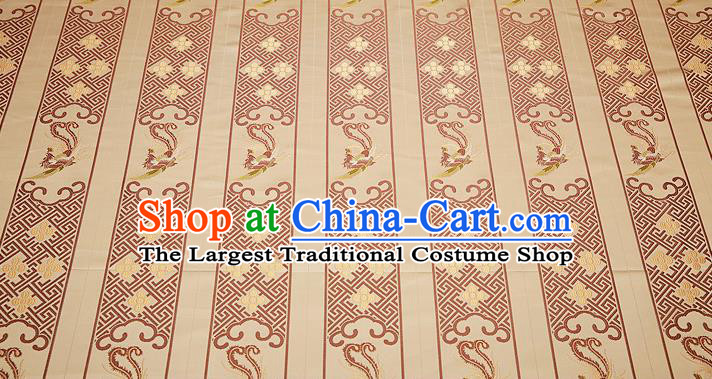 Chinese Traditional Classical Embroidered Brown Phoenix Pattern Design Brocade Fabric Cushion Material Drapery
