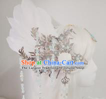 Chinese Ancient Handmade Hair Accessories Traditional Hanfu Feather Headwear for Women