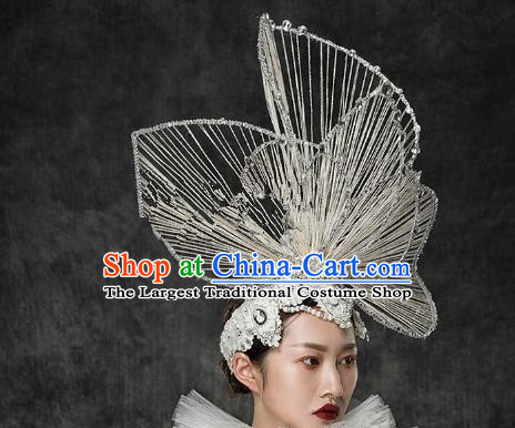 Top Grade Halloween Catwalks Hair Accessories Baroque Crystal Exaggerated Headdress for Women