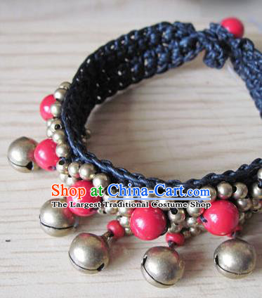Chinese Traditional National Bangle Accessories Ethnic Bells Bracelet for Women