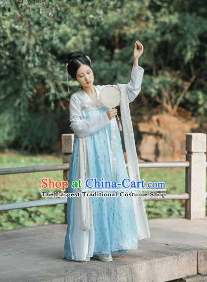 Chinese Ancient Tang Dynasty Princess Hanfu Dress Traditional Embroidered Costumes for Women