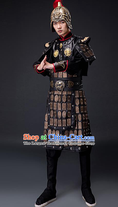 Chinese Ancient Drama Tang Dynasty General Helmet and Body Armour for Men