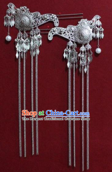 Chinese Ancient Tang Dynasty Queen Hair Accessories Tassel Step Shake Hairpins for Women