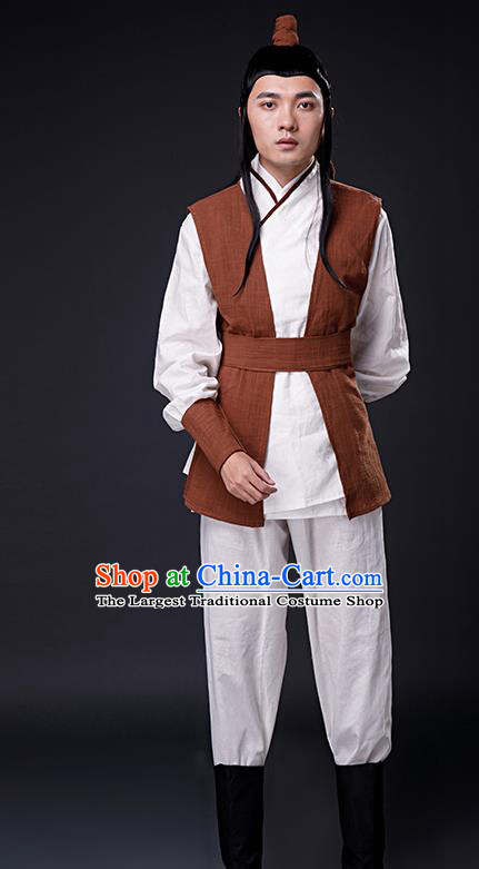 Chinese Ancient Song Dynasty Drama Swordsman Knight Costumes for Men