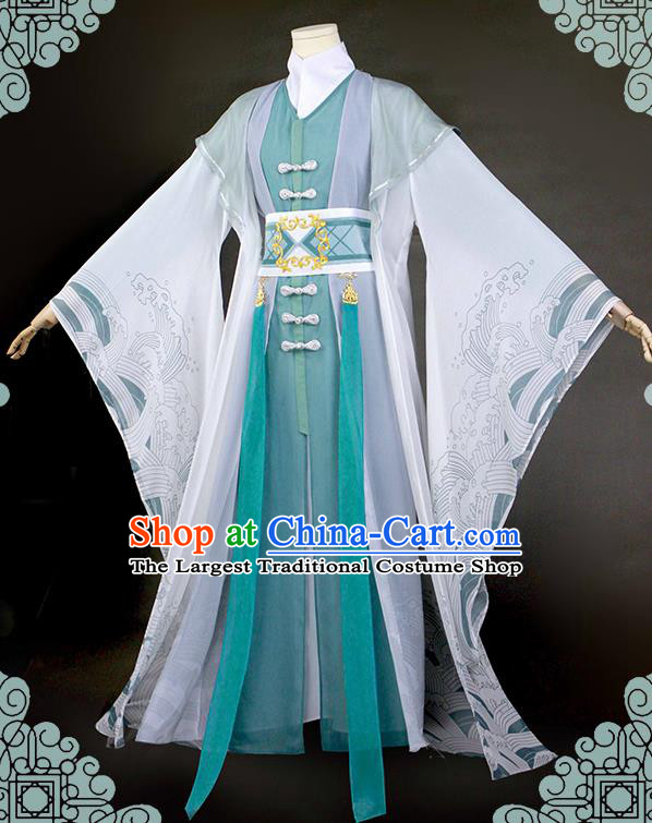 Chinese Traditional Cosplay Nobility Childe Knight Costumes Ancient Swordsman Clothing for Men
