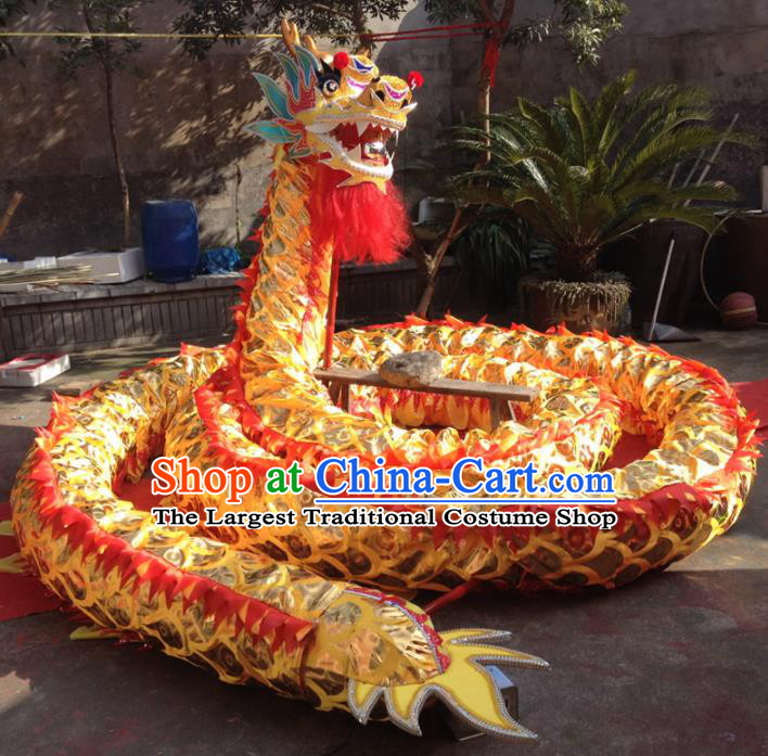 World Dragon Dance Competition Folk Dragon Head Chinese Traditional Dragon Dance Costumes Complete Set for Adult