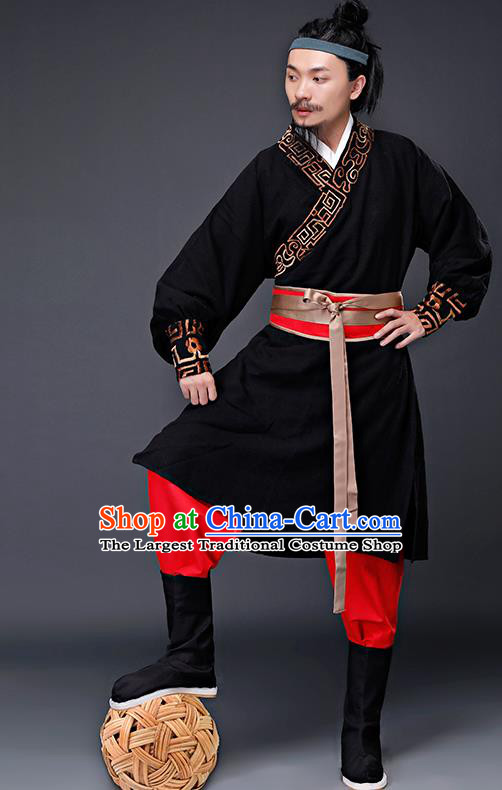 Traditional Chinese Song Dynasty Costumes Ancient Drama Swordsman Clothing for Men