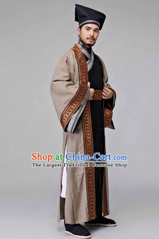Traditional Chinese Song Dynasty Merchant Costumes Ancient Drama Swordsman Clothing for Men