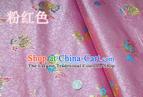 Traditional Chinese Royal Pattern Pink Brocade Tang Suit Fabric Silk Fabric Asian Material