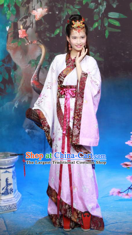 Chinese Traditional Han Dynasty Princess Historical Hanfu Dress Ancient Palace Lady Costumes for Women