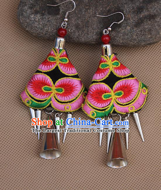 Chinese Traditional Ethnic Embroidered Earrings National Ear Accessories for Women