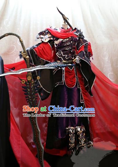 Ancient China Cosplay Asmodians Prince Costumes Swordsman Clothing for Men