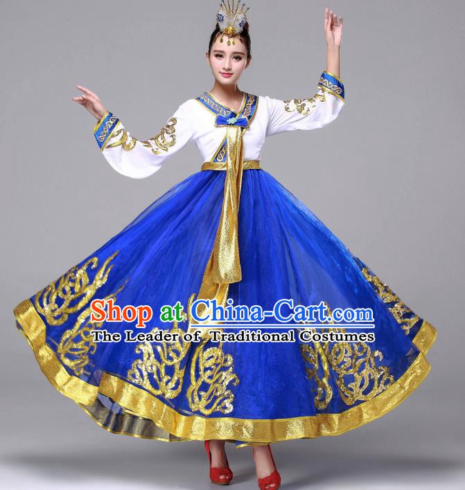 Traditional Korean Fashion Costume, Asian Hanbok Folk Dance Dress for Women
