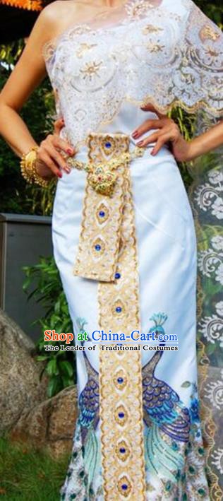 Traditional Asian Thailand Stage Performance Costume Indian National Dress Clothing