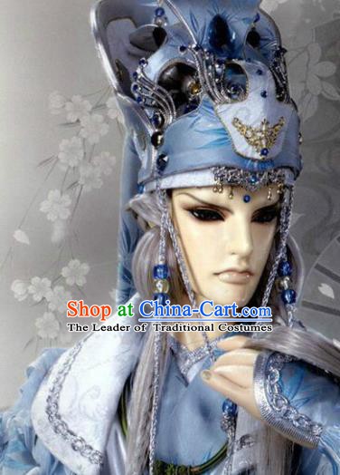 Traditional China Ancient Cosplay General Swordswoman Hair Accessories Hats for Men