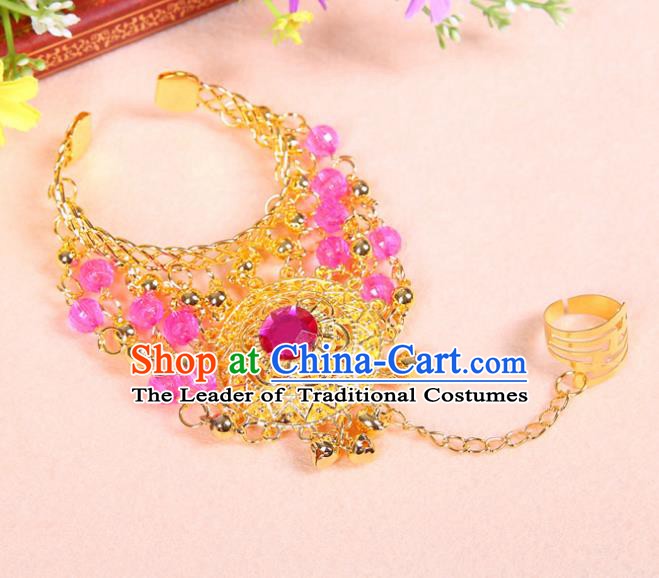 Top Belly Dance Accessories Pink Crystal Bracelets for Women