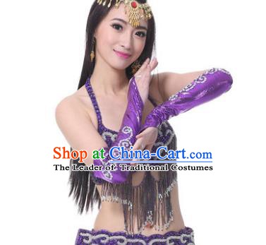 Indian Belly Dance Purple Sleevelet India Raks Sharki Accessories Raglan Sleeve for Women