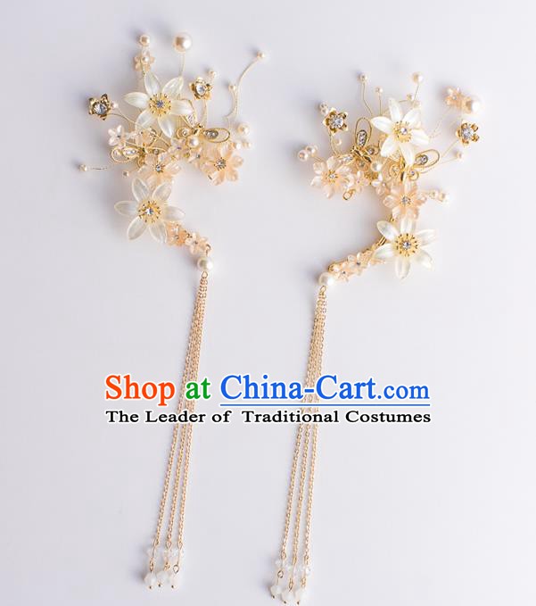 Handmade Classical Wedding Accessories Bride Tassel Earrings Headwear for Women