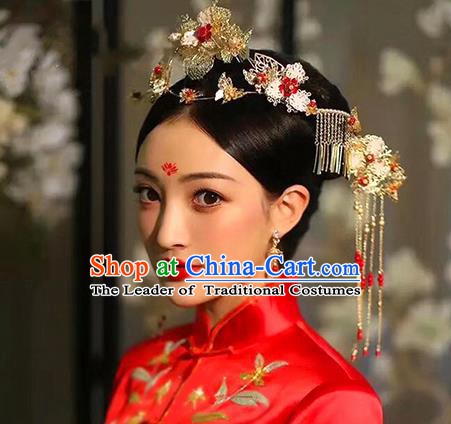 Chinese Handmade Classical Wedding Hair Accessories Ancient Phoenix Coronet Hairpins for Women