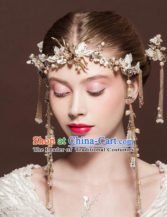 Chinese Handmade Classical Hair Accessories Ancient Tassel Hair Clasp Hairpins for Women