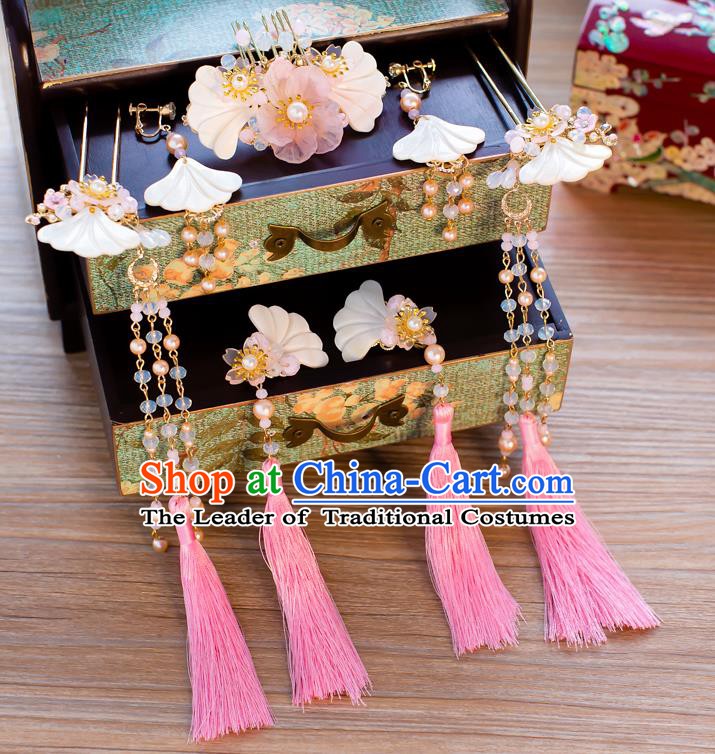 Chinese Handmade Classical Hair Accessories Ancient Hair Comb Shell Hair Clip Hairpins for Women