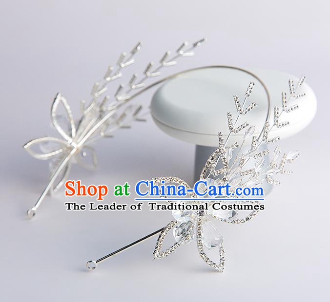 Handmade Classical Wedding Hair Accessories Bride Crystal Hair Clasp Headwear for Women