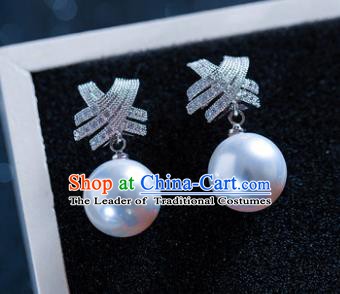 Handmade Classical Wedding Accessories Baroque Crystal Tassel Earrings for Women