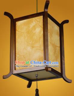 Chinese Classical Handmade Wood Palace Lanterns Parchment Hanging Lantern Ancient Ceiling Lamp