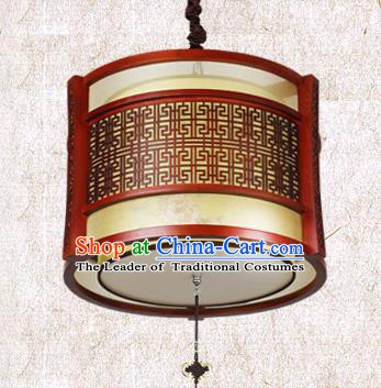 Traditional Chinese Wood Painted Palace Lanterns Handmade Hanging Lantern Ancient Ceiling Lamp