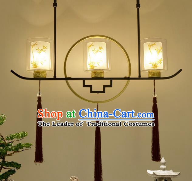 Traditional Chinese Printing Bamboo Hanging Ceiling Palace Lanterns Handmade Lantern Ancient Lamp