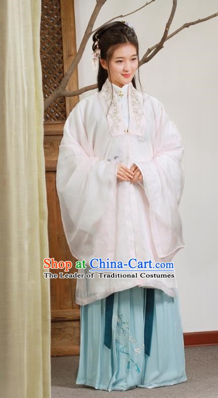 Traditional Chinese Ancient Princess Ming Dynasty Palace Lady Dress Embroidered Clothing for Women
