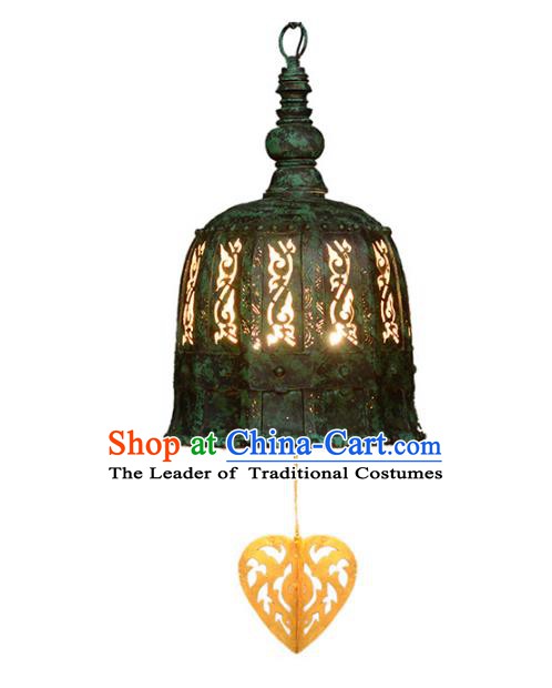 Traditional Thailand Handmade Carving Iron Hanging Lantern Southeast Asian Lanterns Religion Lantern