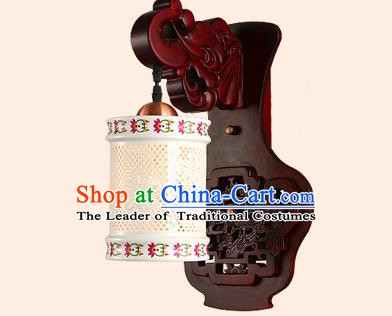China Handmade Ceramics Lantern Ancient Wood Wall Lanterns Traditional Lamp
