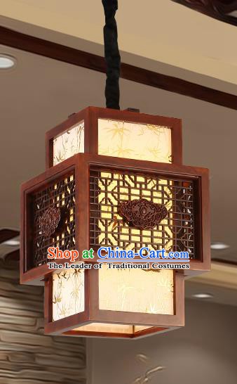 Traditional Chinese Handmade Sheepskin Lantern Wood Palace Lantern Ancient Ceiling Lanterns
