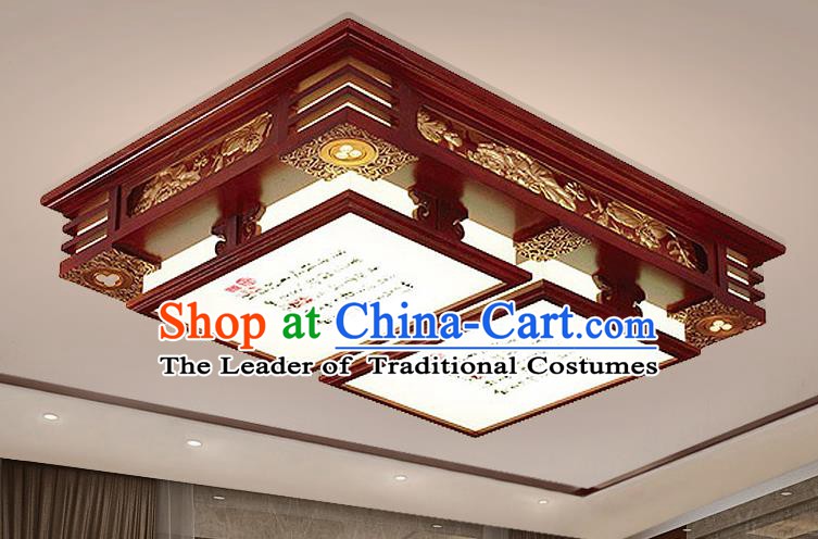 Traditional Chinese Handmade Carving Lantern Palace Ceiling Lanterns Ancient Wood Lamp