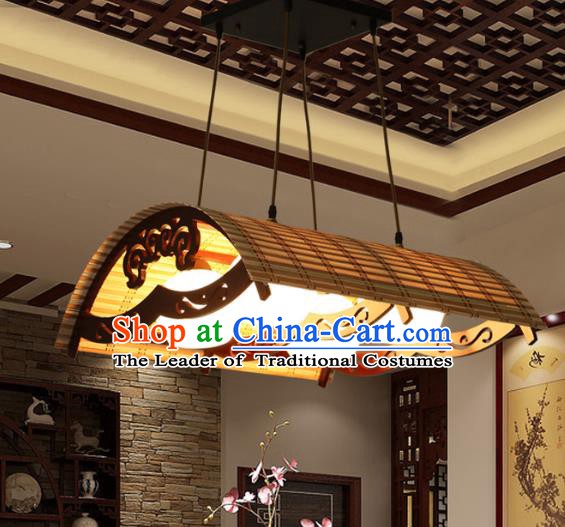 Traditional Chinese Palace Lantern Handmade Bamboo Weaving Hanging Lanterns Ancient Lamp
