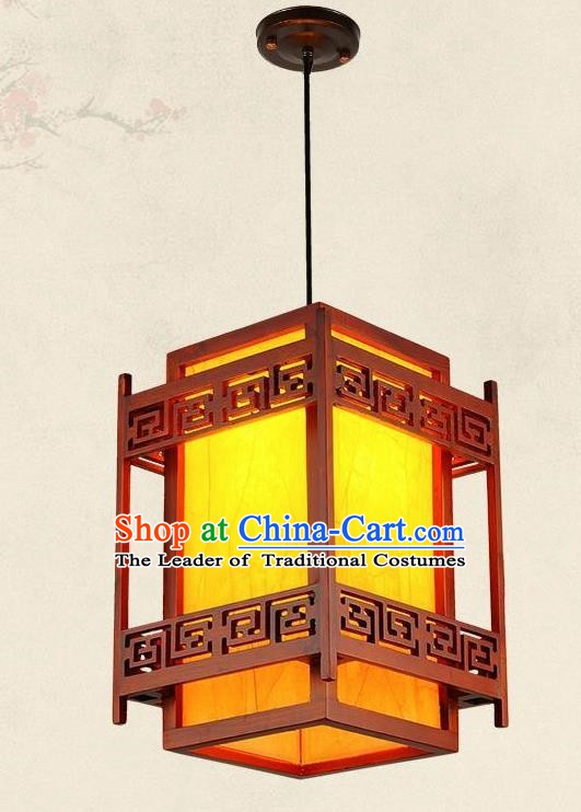 Top Grade Handmade Wood Hanging Palace Lanterns Traditional Chinese New Year Lantern Ancient Ceiling Lanterns