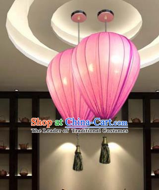 Top Grade Handmade Pink Hanging Lanterns Traditional Chinese Ceiling Palace Lantern Ancient Lanterns